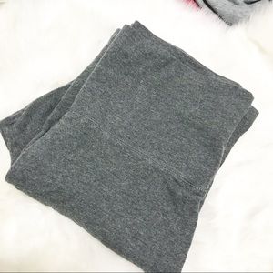 Gray Foldover Yoga Pants